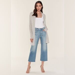 White + Warren Pointelle Open Cashmere Cardigan